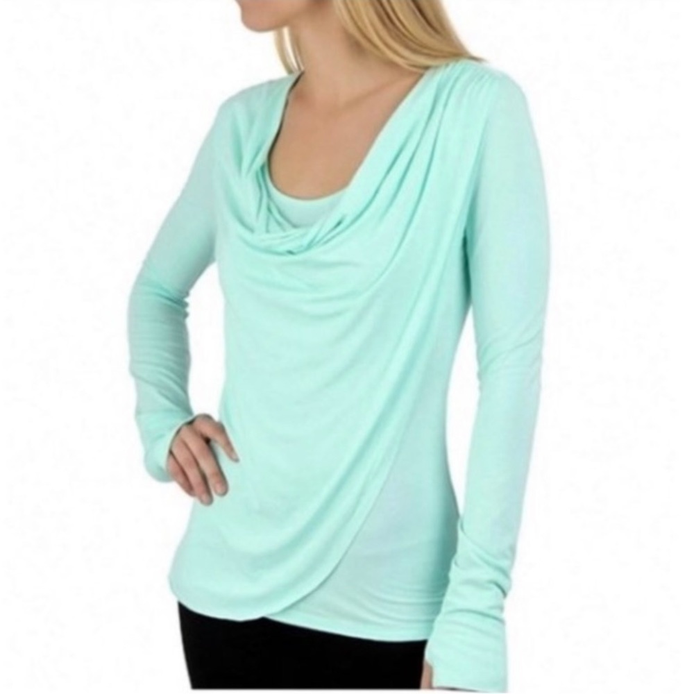 Alo Yoga Women's Asana Asymmetrical Drape Yoga Top Size Small